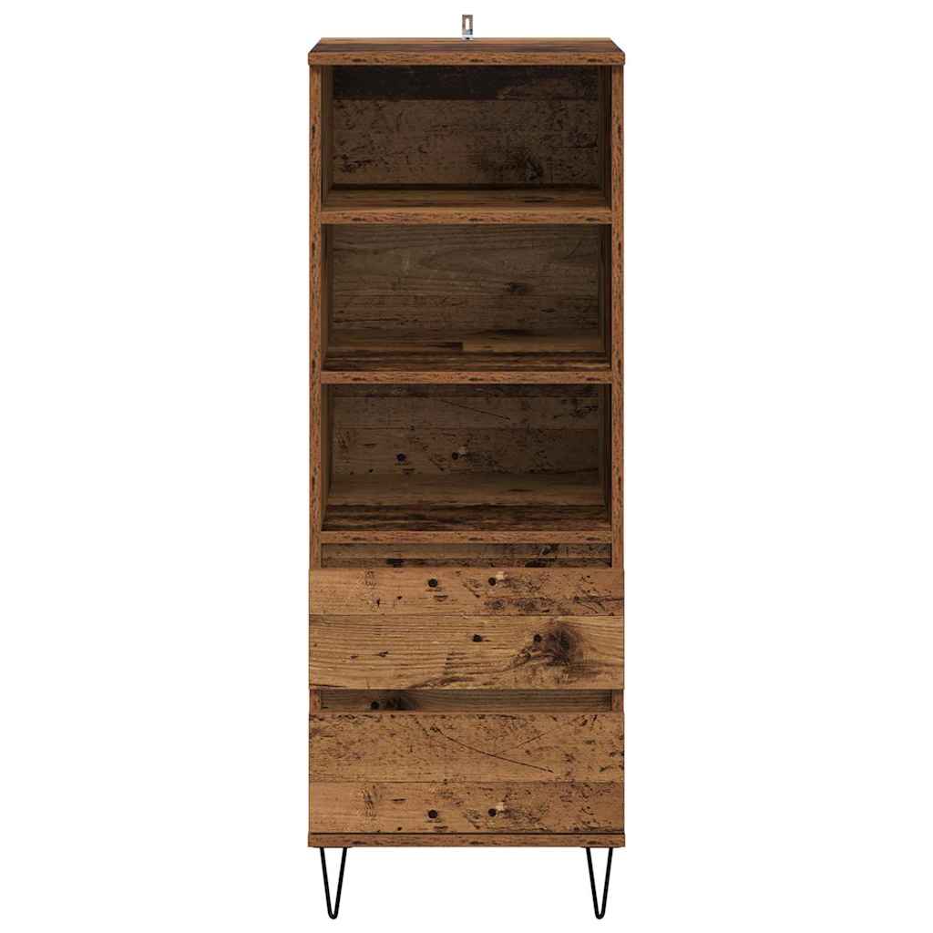 vidaXL Highboard Old Wood 40 x 36 x 110 cm Engineered Wood 6
