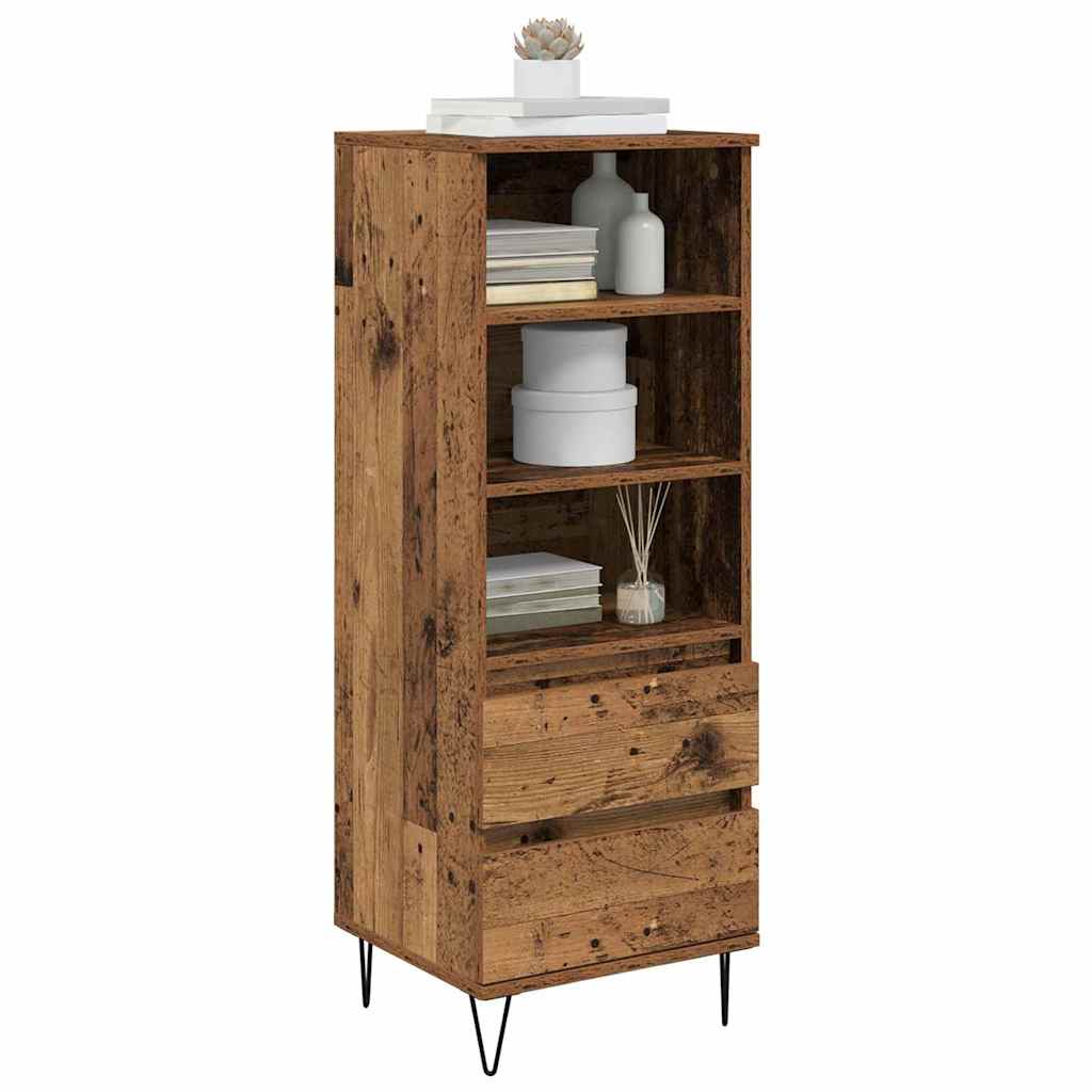 vidaXL Highboard Old Wood 40 x 36 x 110 cm Engineered Wood 3