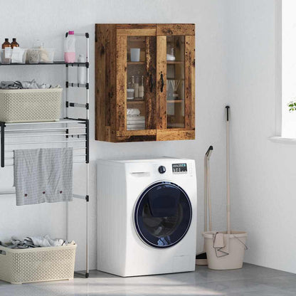 vidaXL Wall Mounted Cabinet Old Wood 69.5 x 34 x 90 cm 1