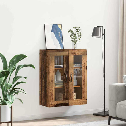vidaXL Wall Mounted Cabinet Old Wood 69.5 x 34 x 90 cm 4