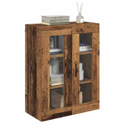 vidaXL Wall Mounted Cabinet Old Wood 69.5 x 34 x 90 cm 3