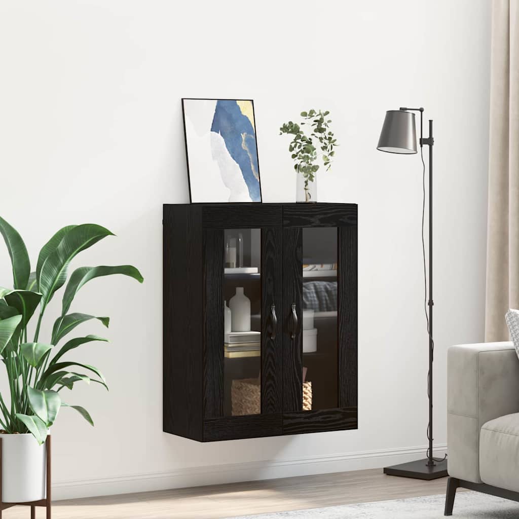 vidaXL Wall Mounted Cabinet Black Oak 69.5 x 34 x 90 cm 4