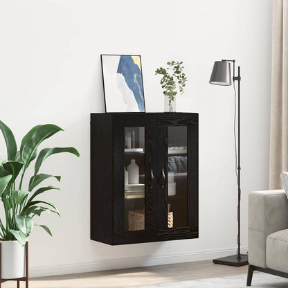 vidaXL Wall Mounted Cabinet Black Oak 69.5 x 34 x 90 cm 4