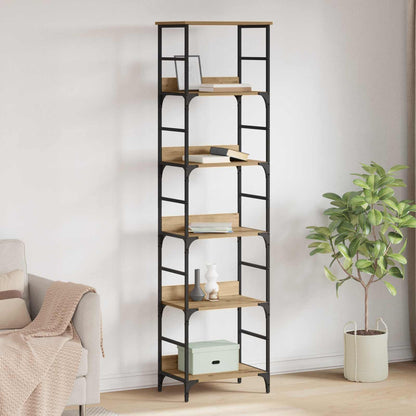 vidaXL Bookshelf 5-Tier 50x33x188.5cm Engineered Wood Artisan Oak 1