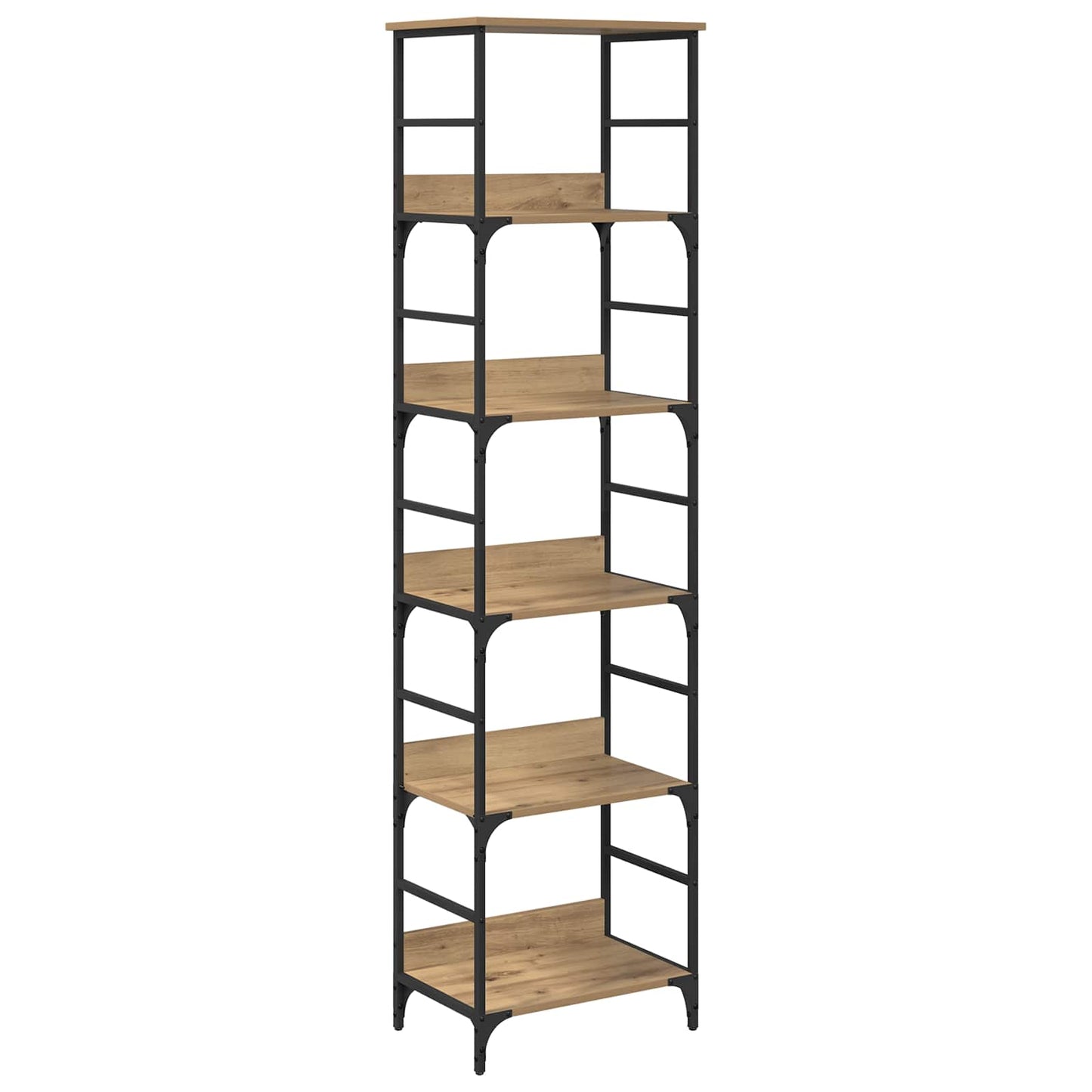 vidaXL Bookshelf 5-Tier 50x33x188.5cm Engineered Wood Artisan Oak 2