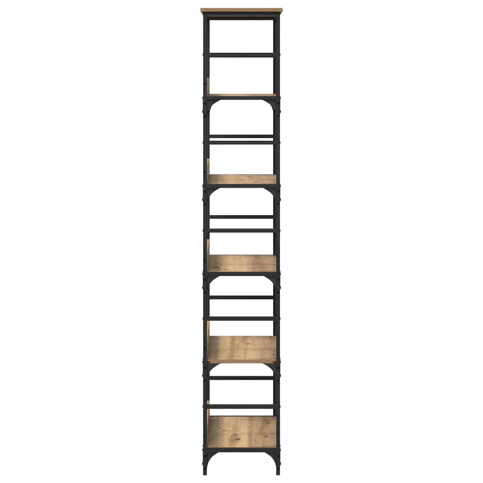 vidaXL Bookshelf 5-Tier 50x33x188.5cm Engineered Wood Artisan Oak 6