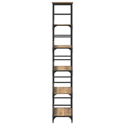 vidaXL Bookshelf 5-Tier 50x33x188.5cm Engineered Wood Artisan Oak 6