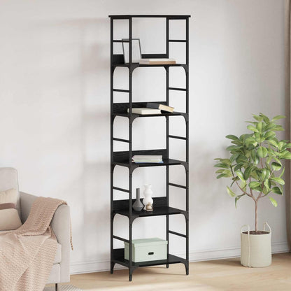 Bookshelf 50x33x188.5 cm Engineered Wood Black oak