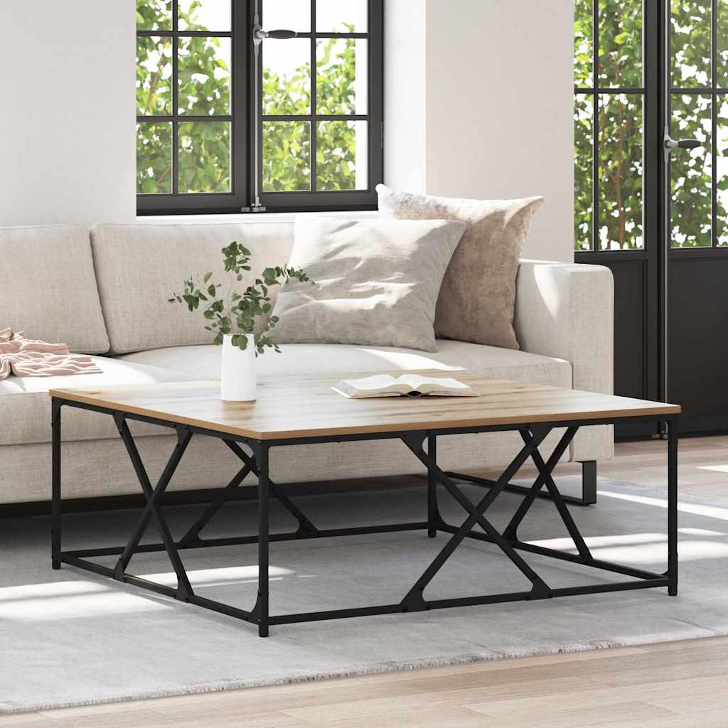 vidaXL Coffee Table Artisan Oak 100 x 100 x 40 cm Engineered Wood 1