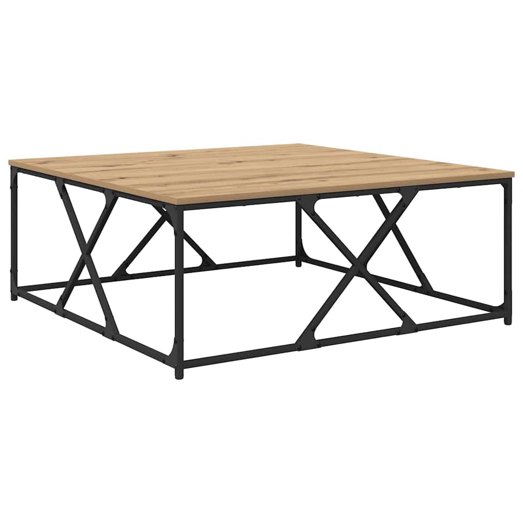 vidaXL Coffee Table Artisan Oak 100 x 100 x 40 cm Engineered Wood 2