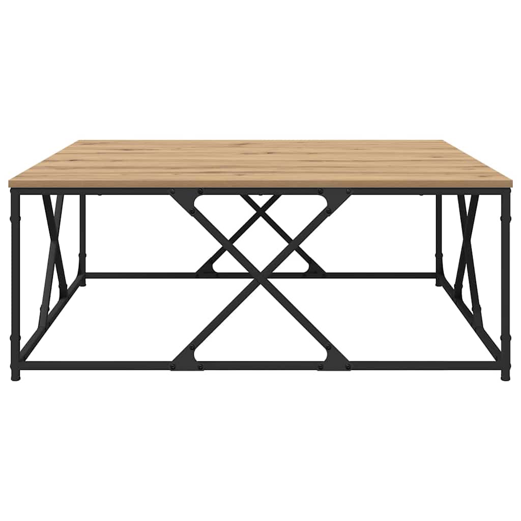 vidaXL Coffee Table Artisan Oak 100 x 100 x 40 cm Engineered Wood 5