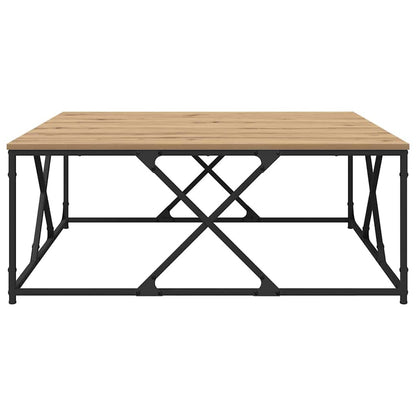vidaXL Coffee Table Artisan Oak 100 x 100 x 40 cm Engineered Wood 5