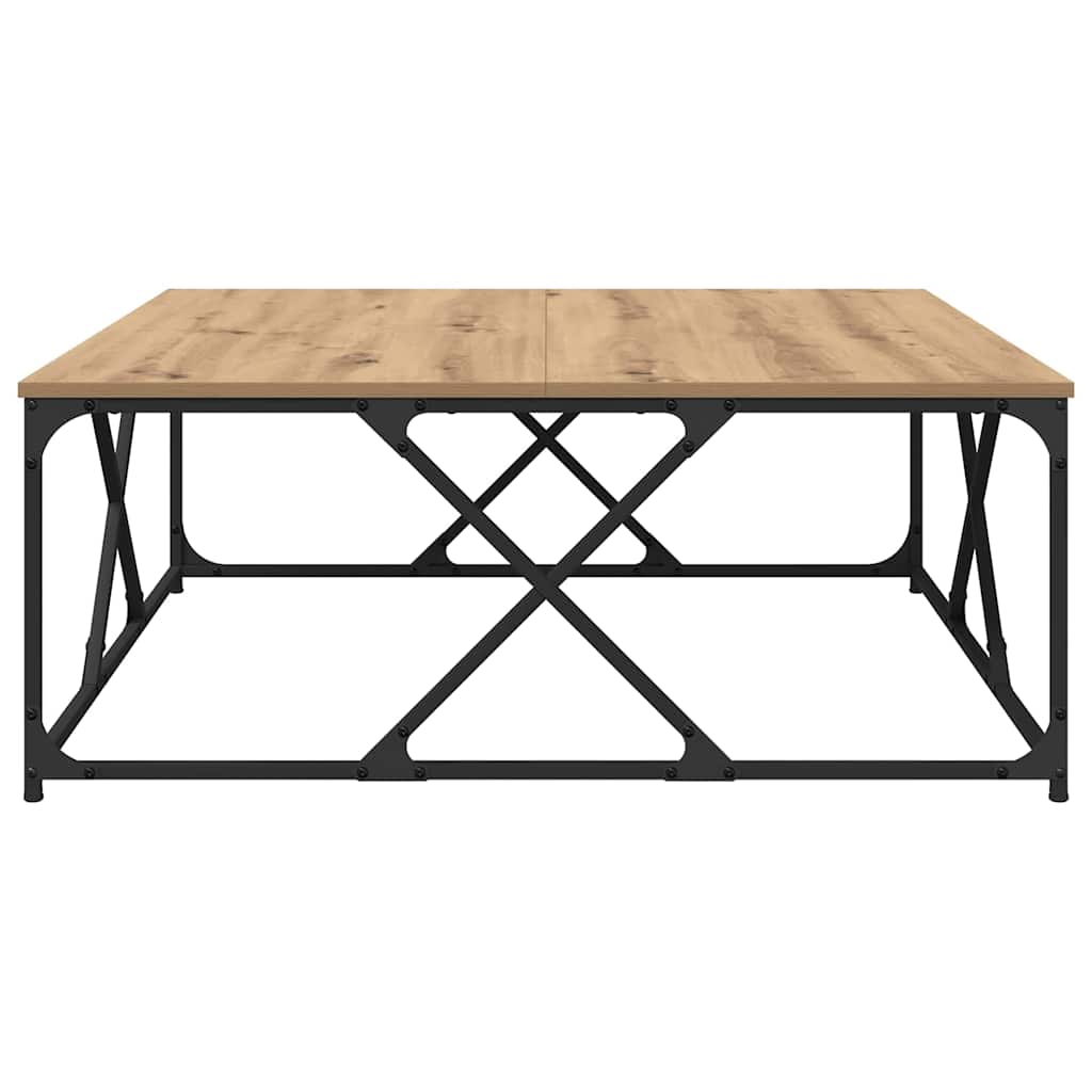 vidaXL Coffee Table Artisan Oak 100 x 100 x 40 cm Engineered Wood 6