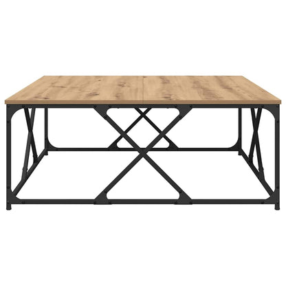 vidaXL Coffee Table Artisan Oak 100 x 100 x 40 cm Engineered Wood 6