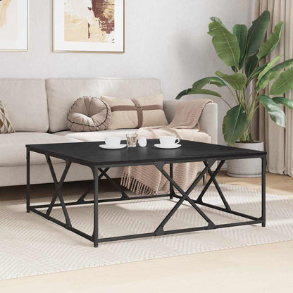 vidaXL Coffee Table Black Oak 100 x 100 x 40 cm Engineered Wood 4