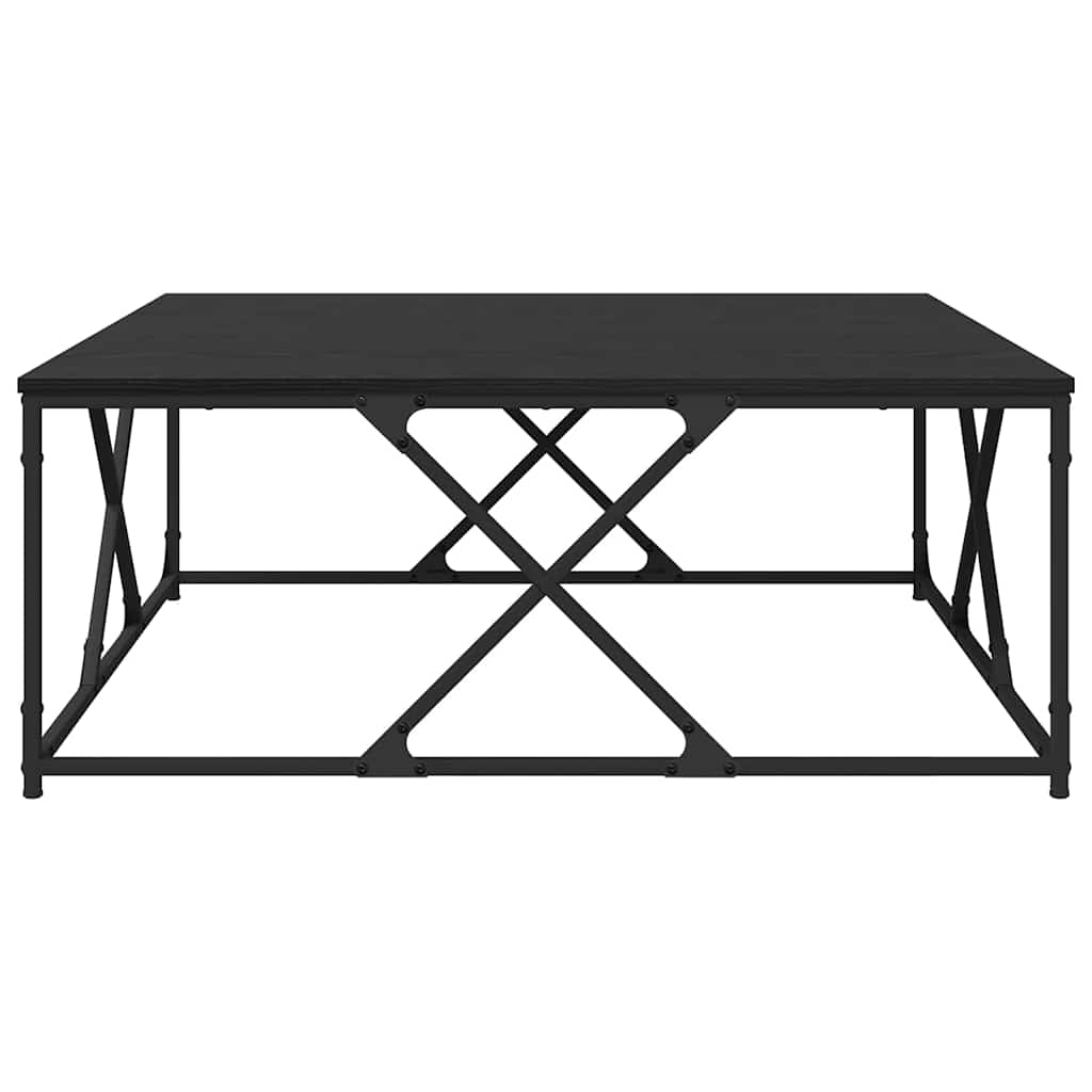 vidaXL Coffee Table Black Oak 100 x 100 x 40 cm Engineered Wood 5