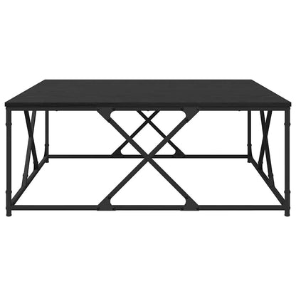 vidaXL Coffee Table Black Oak 100 x 100 x 40 cm Engineered Wood 5