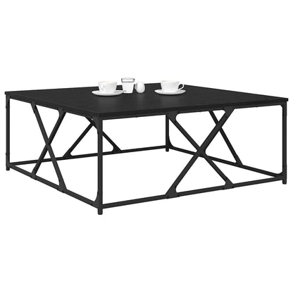 vidaXL Coffee Table Black Oak 100 x 100 x 40 cm Engineered Wood 3