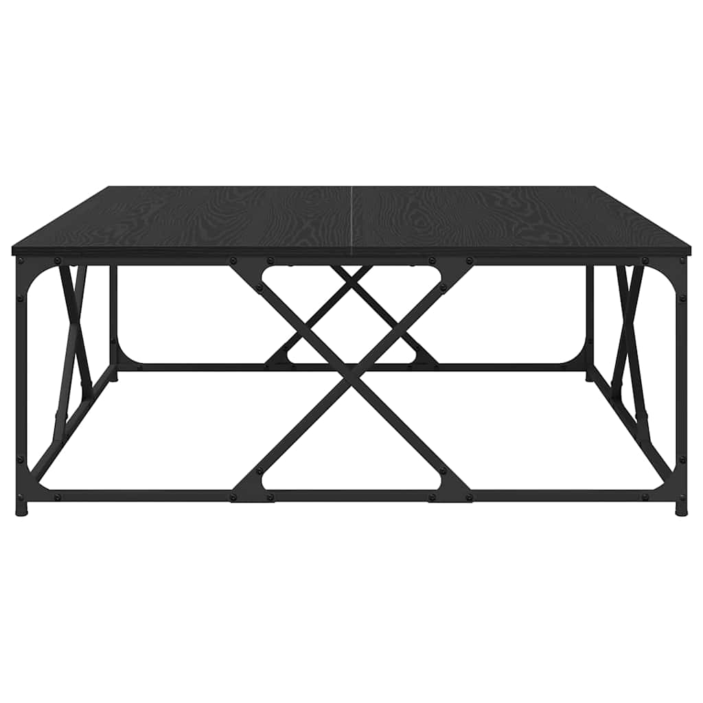 vidaXL Coffee Table Black Oak 100 x 100 x 40 cm Engineered Wood 6