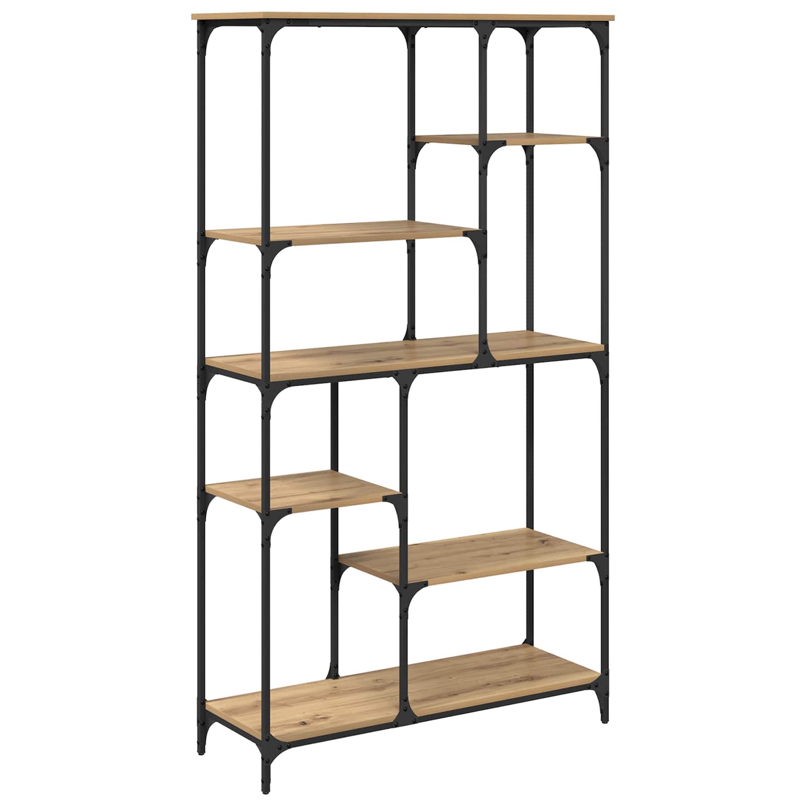 vidaXL Bookshelf 5-Tier 99 x 35.5 x 176 cm Engineered Wood Artisan Oak 2