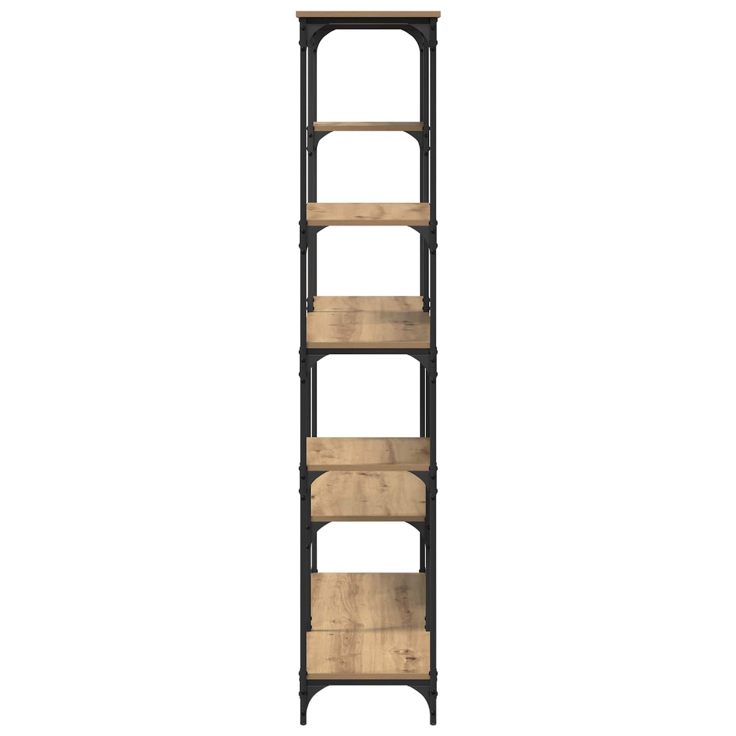 vidaXL Bookshelf 5-Tier 99 x 35.5 x 176 cm Engineered Wood Artisan Oak 6