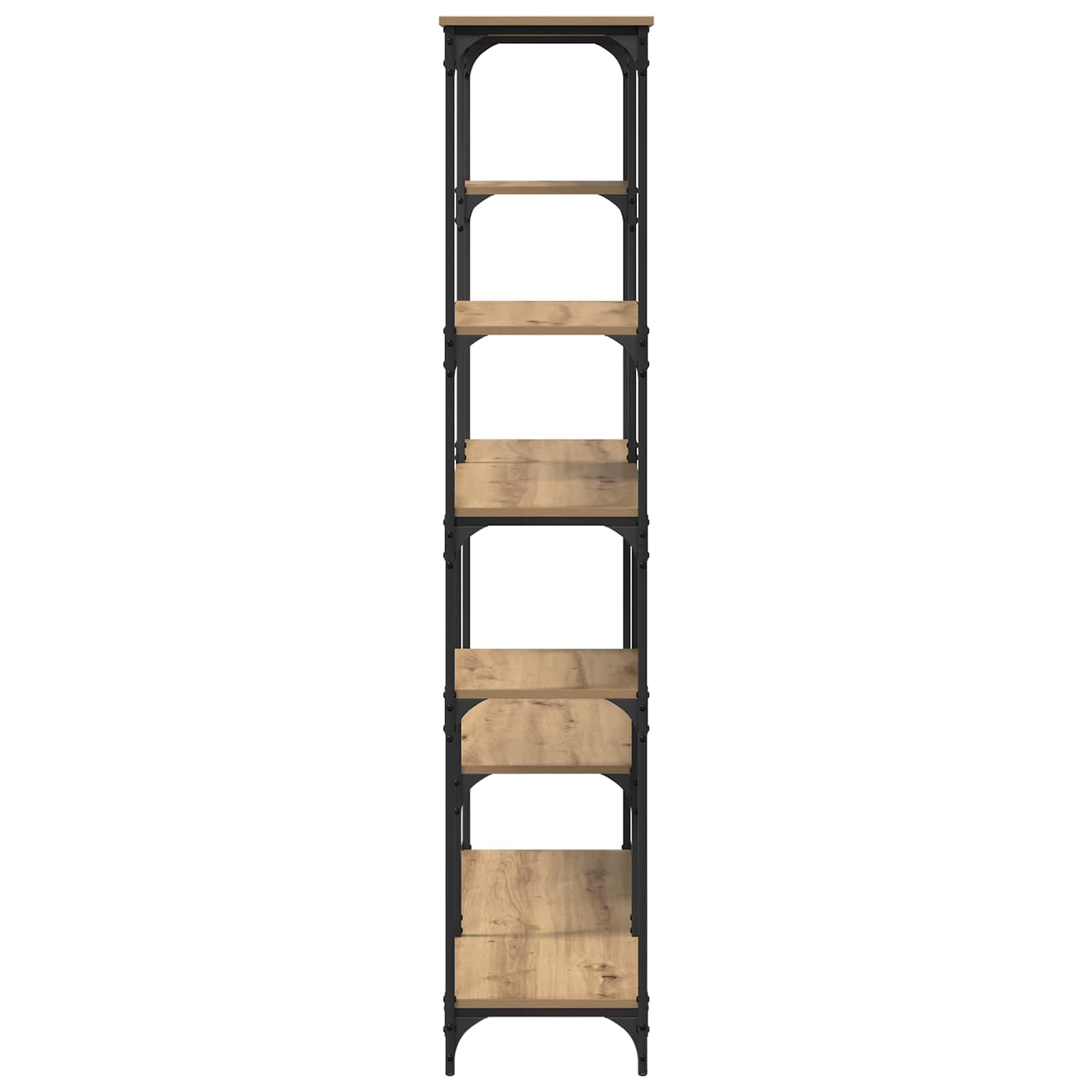 vidaXL Bookshelf 5-Tier 99 x 35.5 x 176 cm Engineered Wood Artisan Oak 6