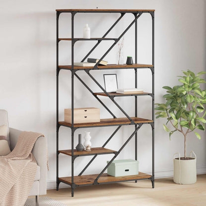 vidaXL Bookshelf 9-Tier 91 x 36 x 176 cm Engineered Wood Old Wood 1