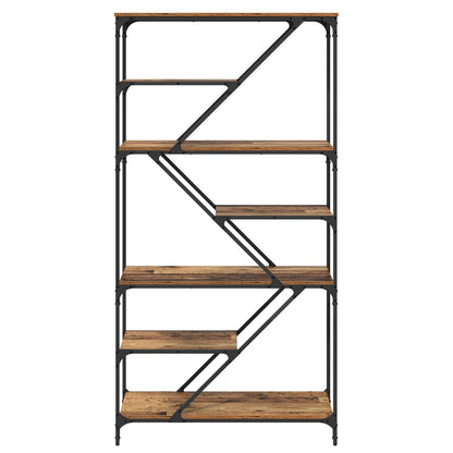 vidaXL Bookshelf 9-Tier 91 x 36 x 176 cm Engineered Wood Old Wood 5