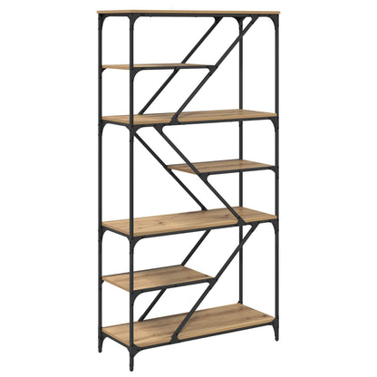 vidaXL Bookshelf 9-Tier 91 x 36 x 176 cm Engineered Wood Artisan Oak 2
