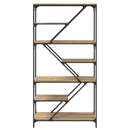 vidaXL Bookshelf 9-Tier 91 x 36 x 176 cm Engineered Wood Artisan Oak 5