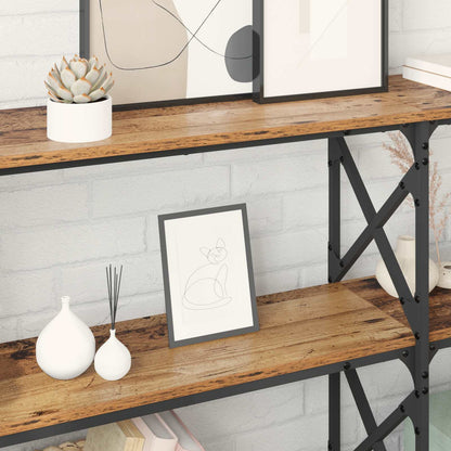 vidaXL Console Table Old Wood 156 x 28 x 80.5 cm Engineered Wood 4
