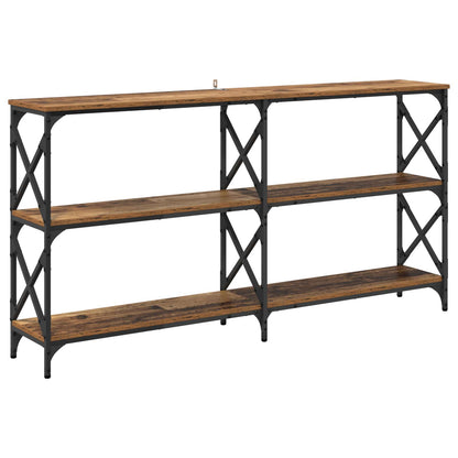 vidaXL Console Table Old Wood 156 x 28 x 80.5 cm Engineered Wood 2