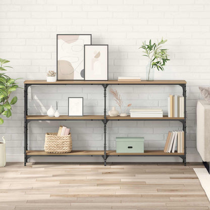 vidaXL Console Table Artisan Oak 156 x 28 x 80.5 cm Engineered Wood 1