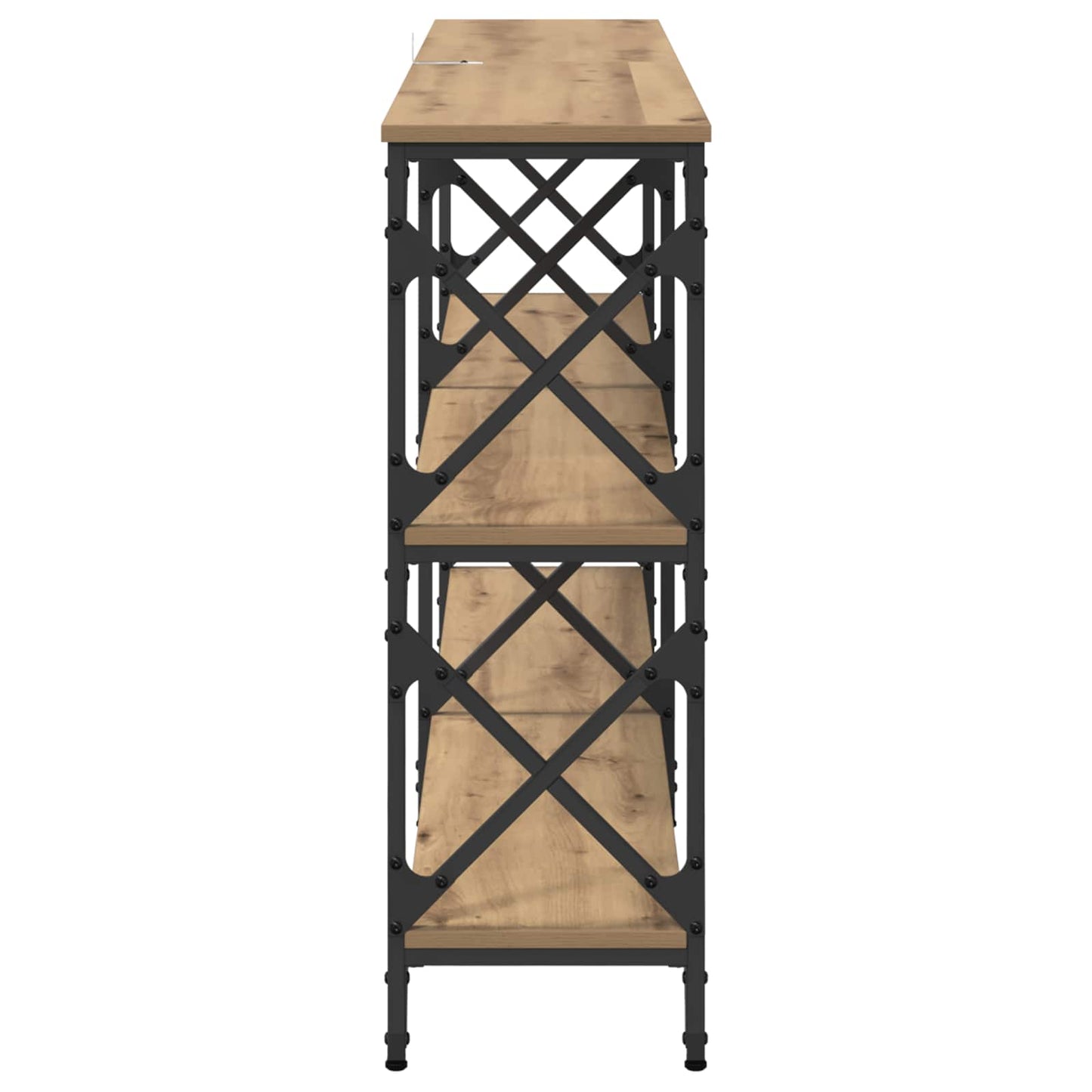 vidaXL Console Table Artisan Oak 156 x 28 x 80.5 cm Engineered Wood 6