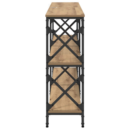 vidaXL Console Table Artisan Oak 156 x 28 x 80.5 cm Engineered Wood 6