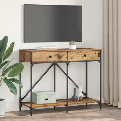 vidaXL Console Table Old Wood 100 x 39 x 78.5 cm Engineered Wood 4
