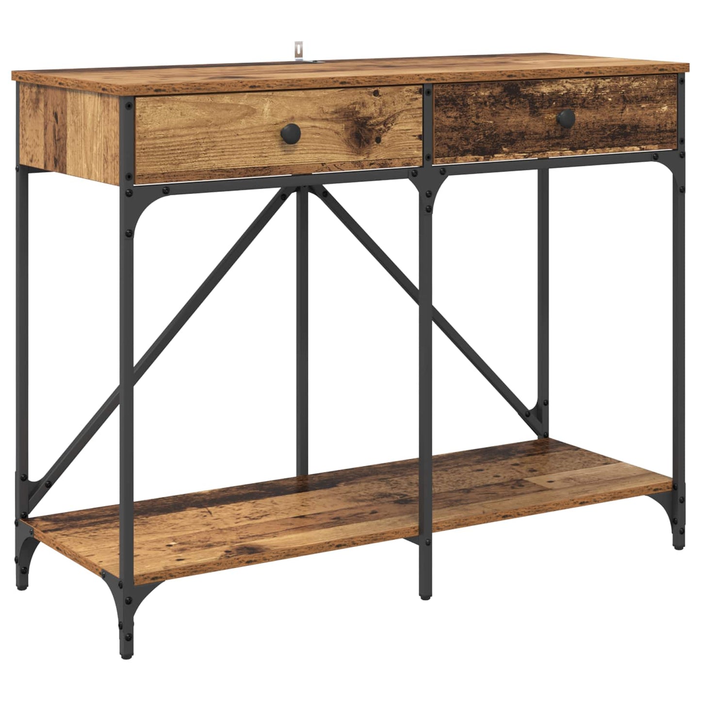 vidaXL Console Table Old Wood 100 x 39 x 78.5 cm Engineered Wood 2