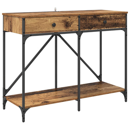 vidaXL Console Table Old Wood 100 x 39 x 78.5 cm Engineered Wood 2