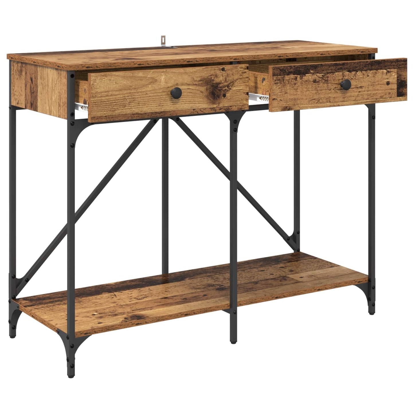 vidaXL Console Table Old Wood 100 x 39 x 78.5 cm Engineered Wood 5