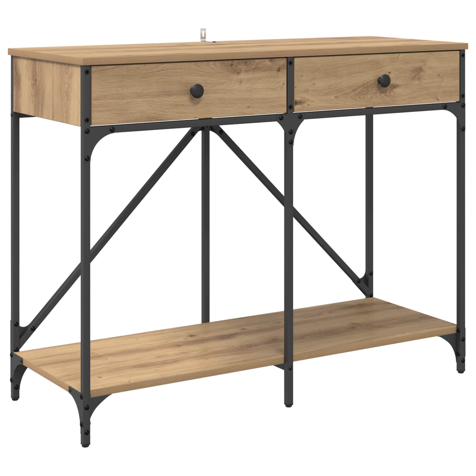 vidaXL Console Table Artisan Oak 100 x 39 x 78.5 cm Engineered Wood 2