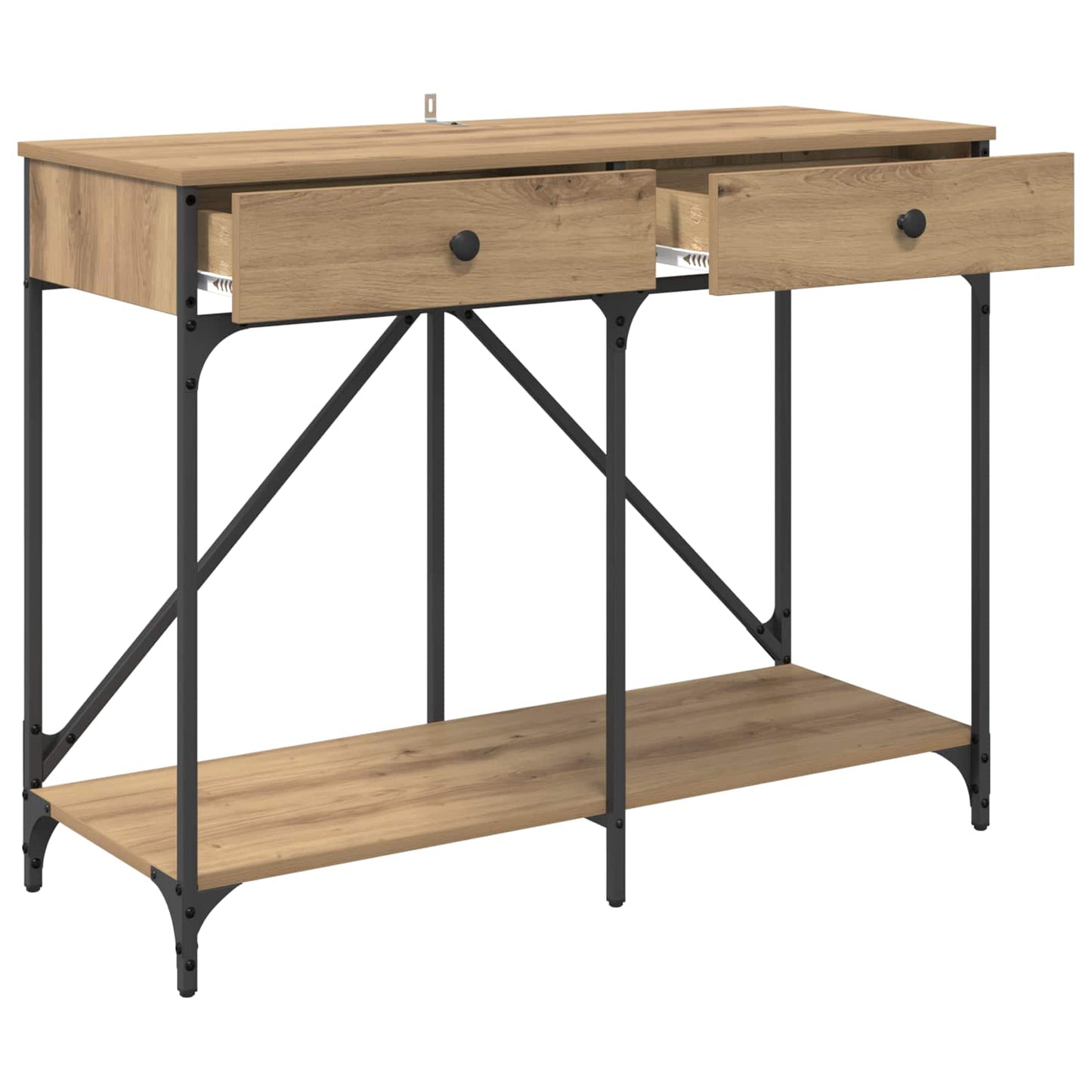 vidaXL Console Table Artisan Oak 100 x 39 x 78.5 cm Engineered Wood 5
