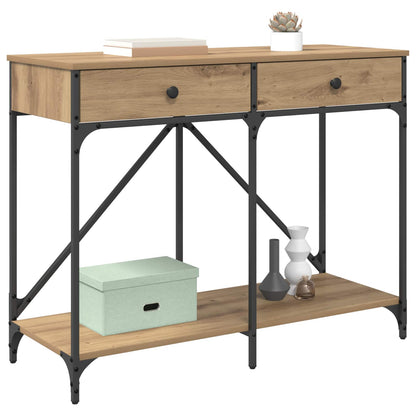 vidaXL Console Table Artisan Oak 100 x 39 x 78.5 cm Engineered Wood 3