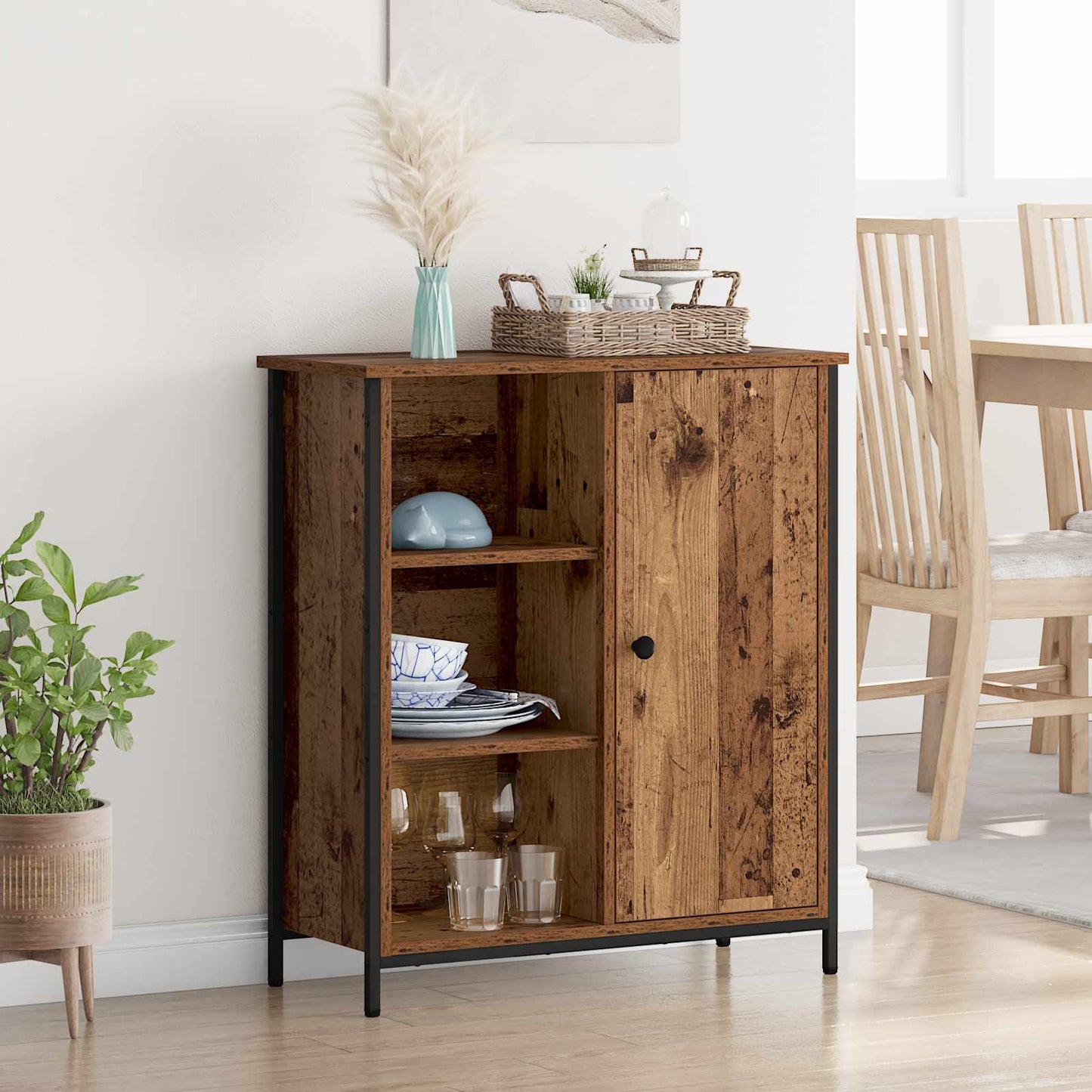 vidaXL Sideboard Old Wood 70 x 30 x 80 cm Engineered Wood 1