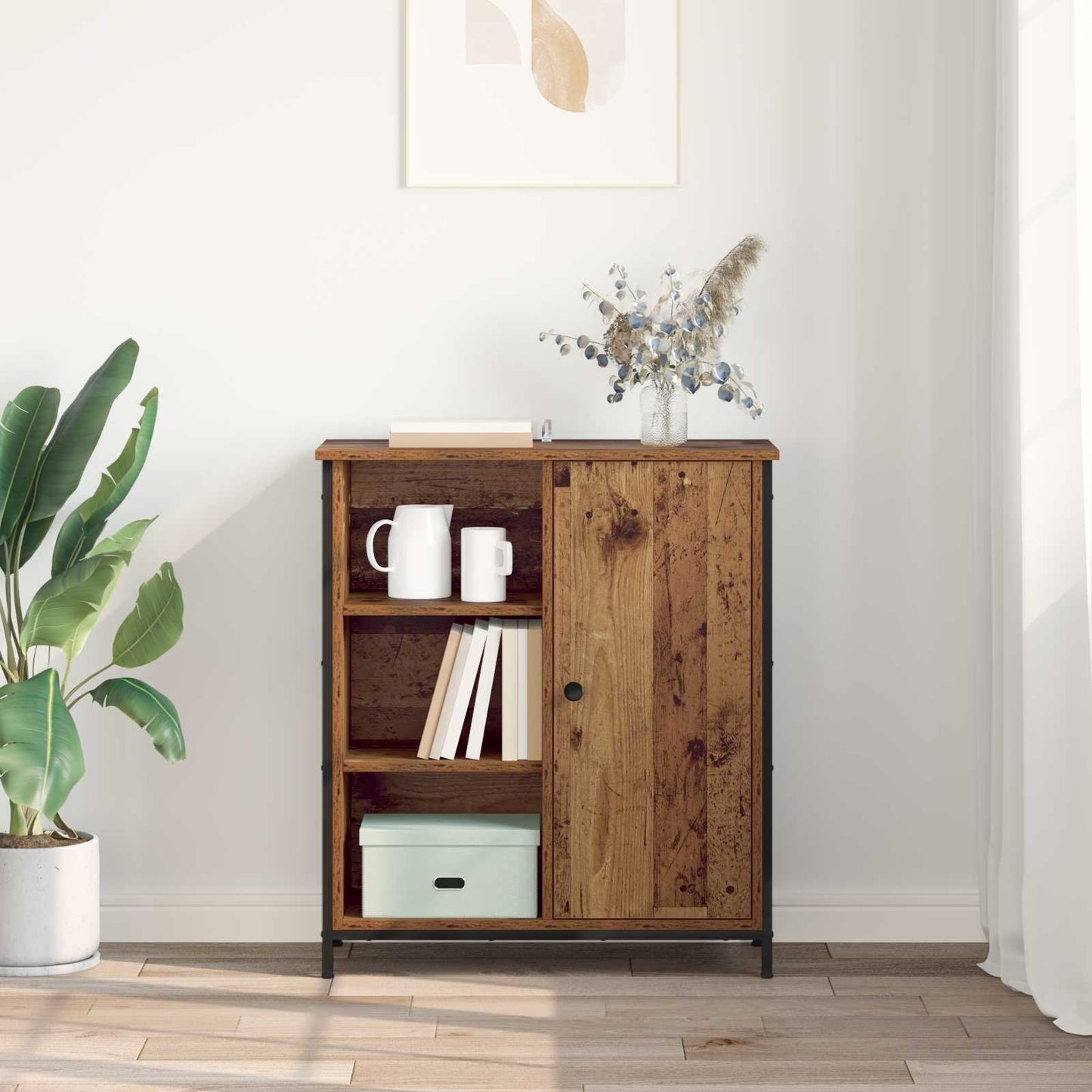 vidaXL Sideboard Old Wood 70 x 30 x 80 cm Engineered Wood 4