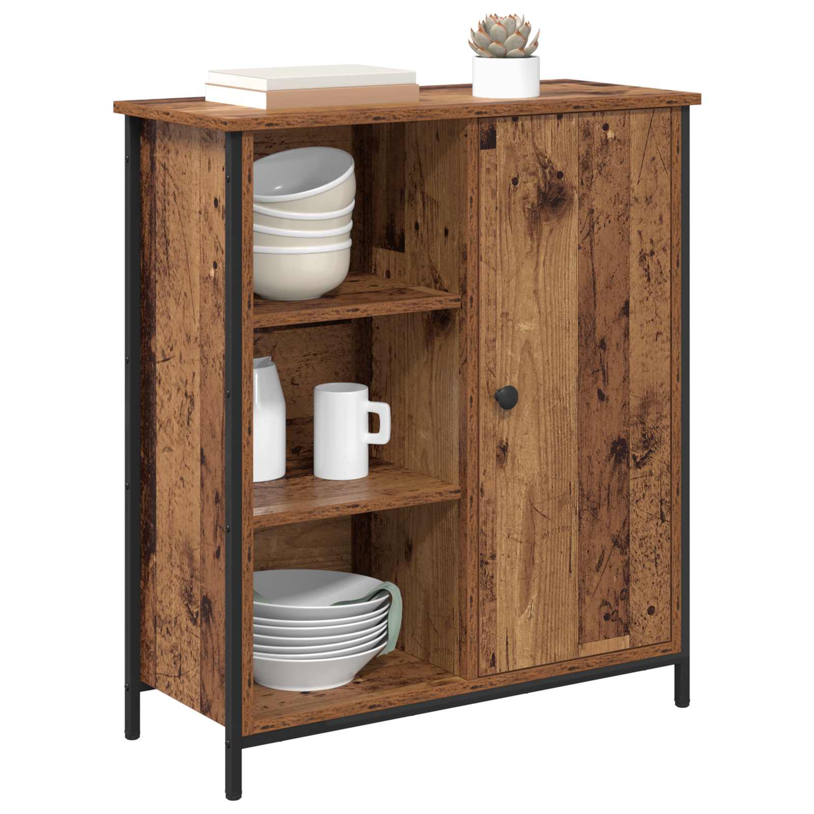 vidaXL Sideboard Old Wood 70 x 30 x 80 cm Engineered Wood 3