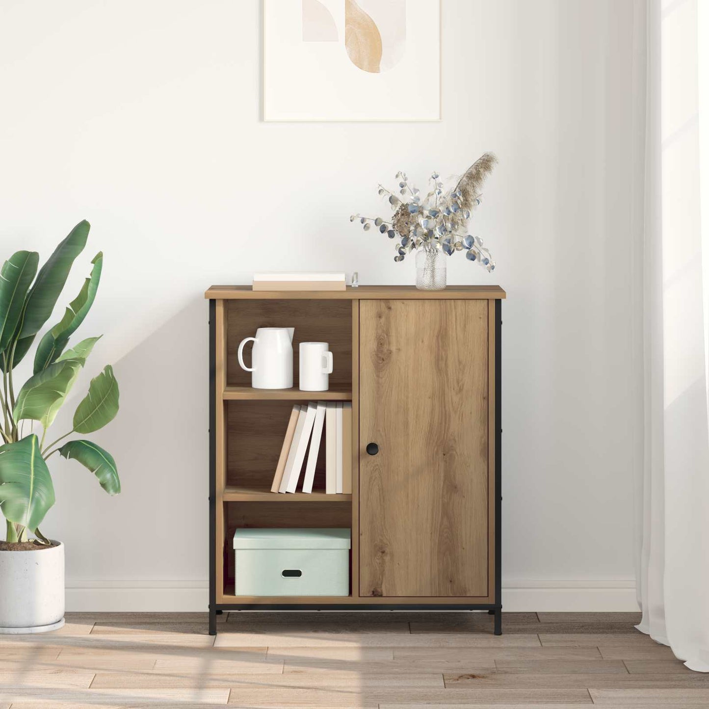 vidaXL Sideboard Artisan Oak 70 x 30 x 80 cm Engineered Wood 4