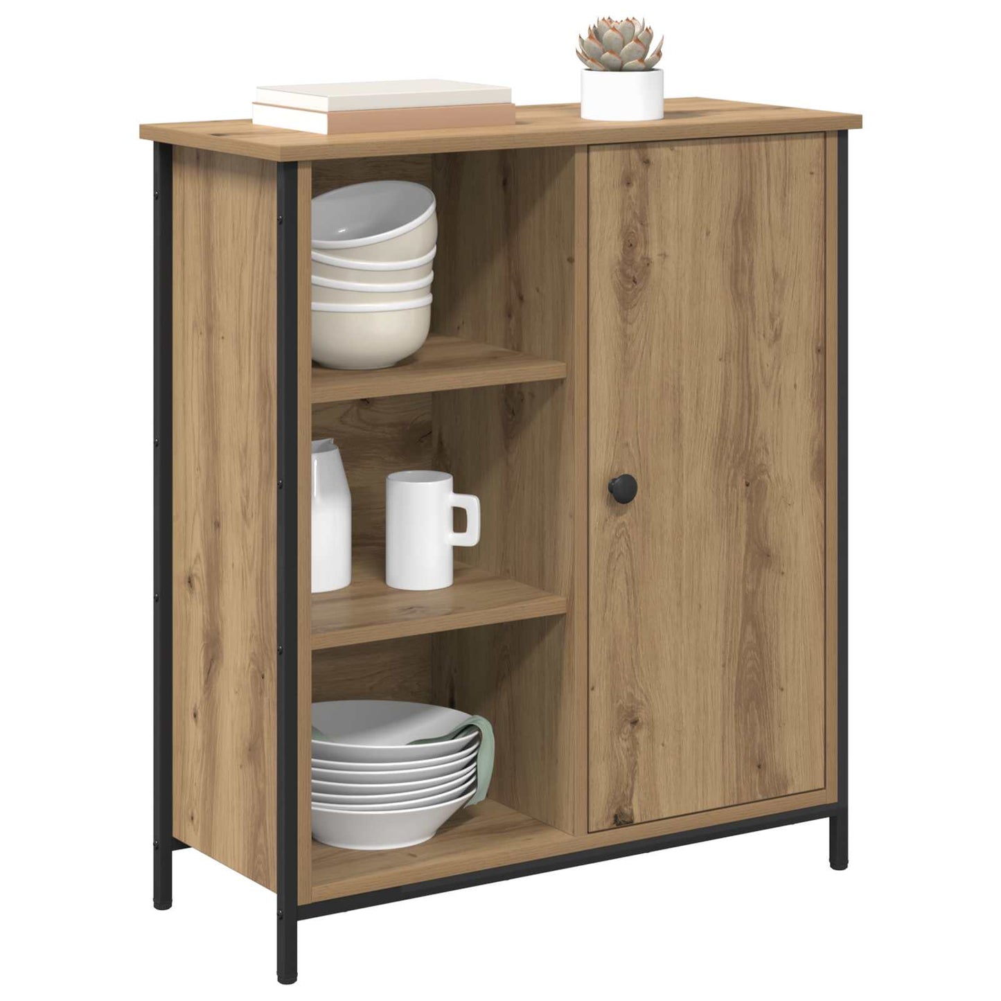 vidaXL Sideboard Artisan Oak 70 x 30 x 80 cm Engineered Wood 3
