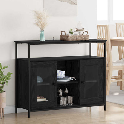 vidaXL Sideboard Black Oak 100 x 35 x 80 cm Engineered Wood 1