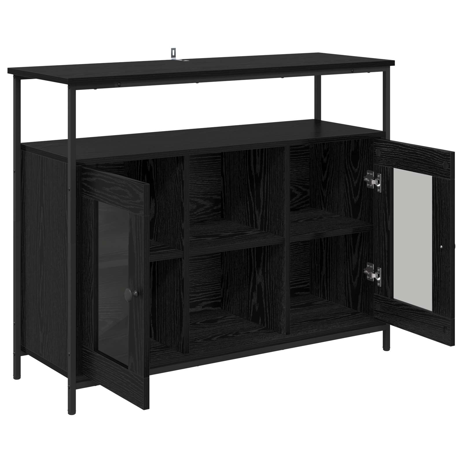 vidaXL Sideboard Black Oak 100 x 35 x 80 cm Engineered Wood 5