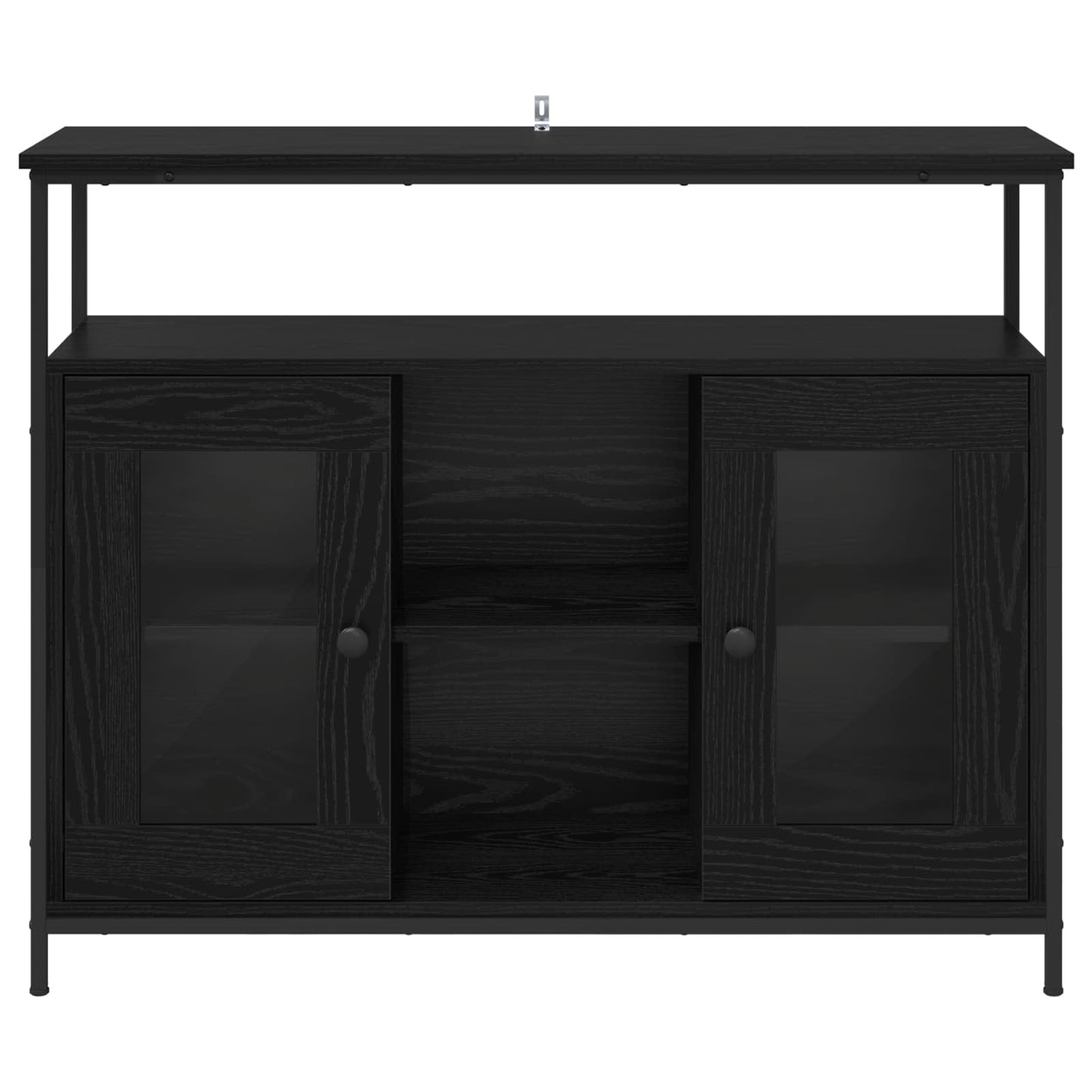 vidaXL Sideboard Black Oak 100 x 35 x 80 cm Engineered Wood 6